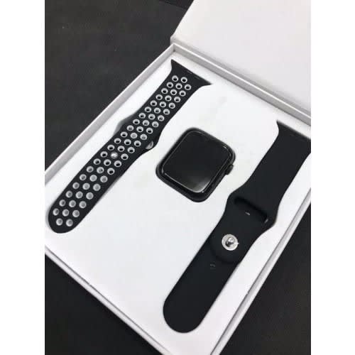 T55 Smart Watch Series 5 With Magnetic Charging -2 Straps - Black