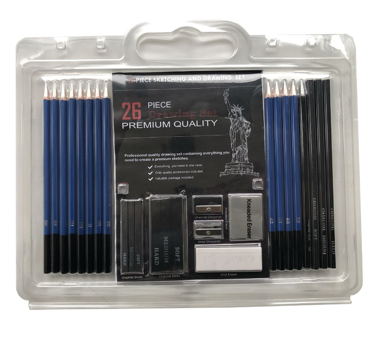 Hb Complete Set Of 26 Pieces Sketch Pencil Set For Students