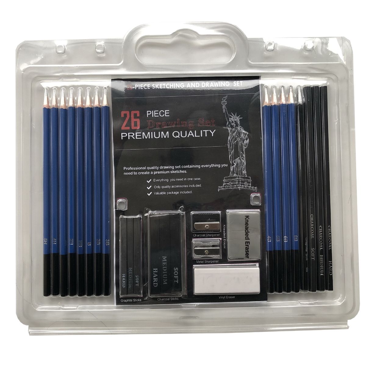 Hb Complete Set Of 26 Pieces Sketch Pencil Set For Students