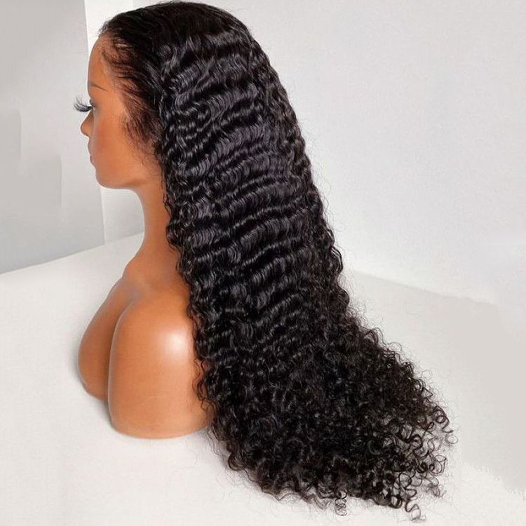 Deep Wave Hair Wig - High Density Transparent Skin Swiss Frontal Wig