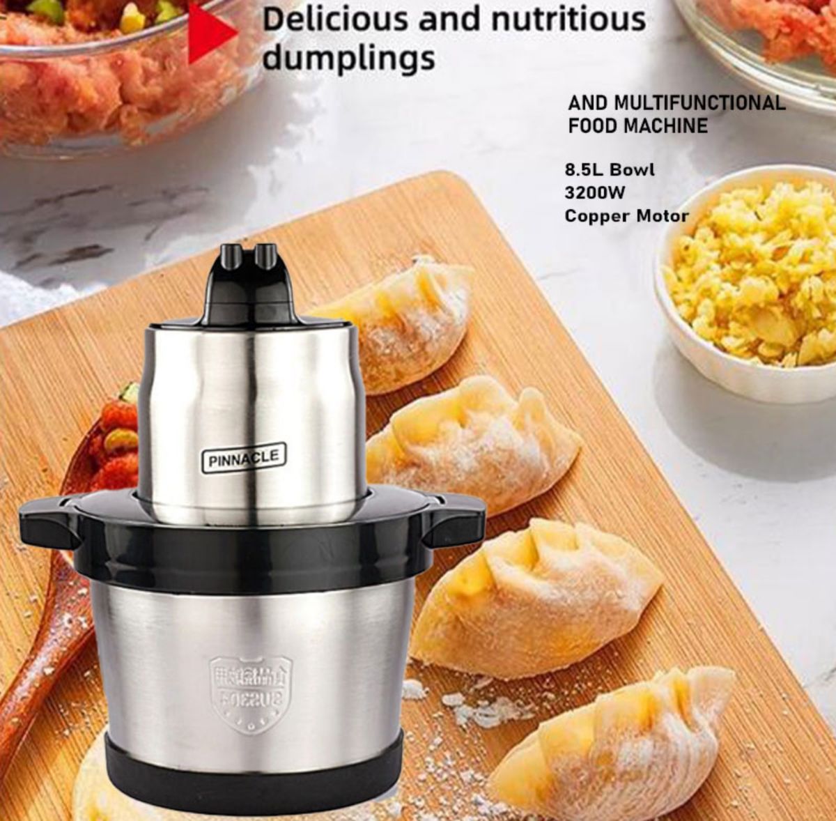 Yam Pounder And Multifunctional Food Machine-8.5L Bowl