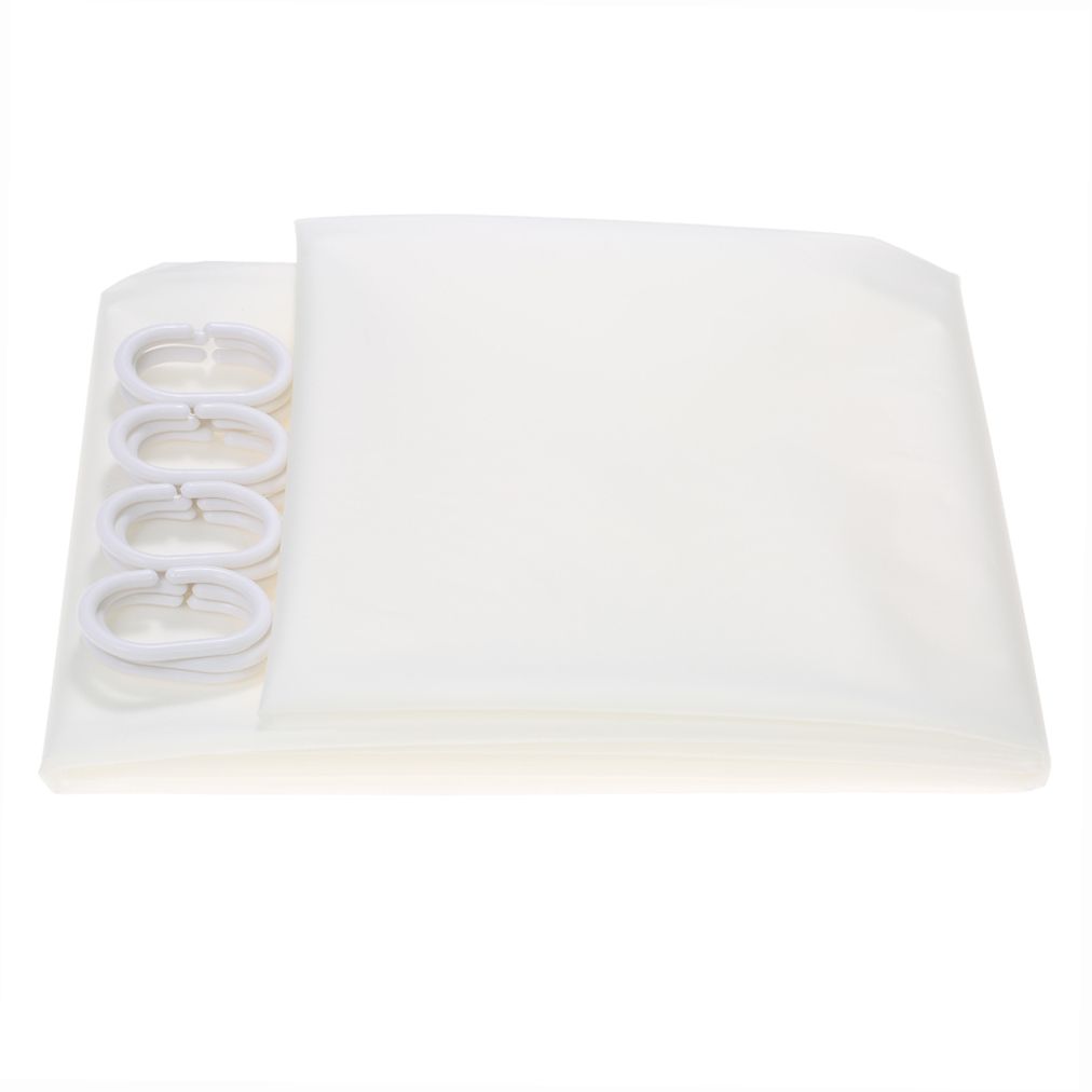 72 * 72'' White PEVA Waterproof Mildewproof Shower Curtain