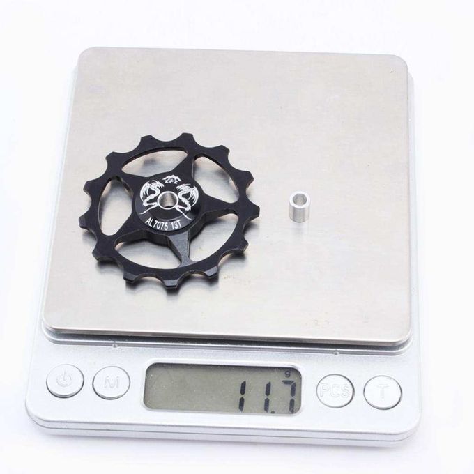Aluminum Bicycle Rear Derailleur Pulley Guide Wheel Bicycle Rear Black