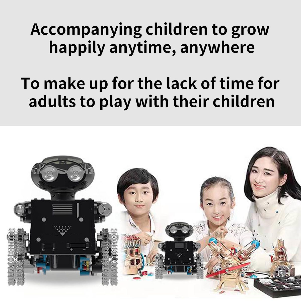 160pcs DIY Build Your Robot Kit Robotic Engine Assembly Kit Educational Toy DIY Gift