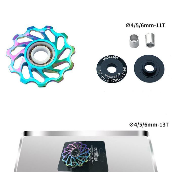 Mountain Bike  Erami  Rear Derailleur Guide Wheel Transmission Aluminum Alloy-colorful-11T