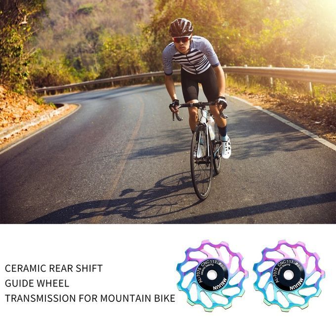 Mountain Bike  Erami  Rear Derailleur Guide Wheel Transmission Aluminum Alloy-colorful-11T