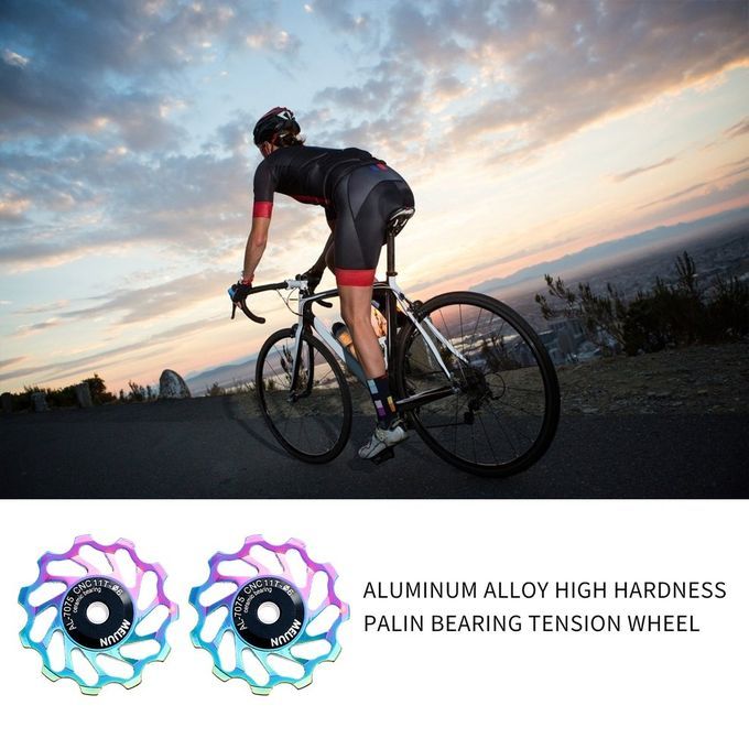 Mountain Bike  Erami  Rear Derailleur Guide Wheel Transmission Aluminum Alloy-colorful-11T