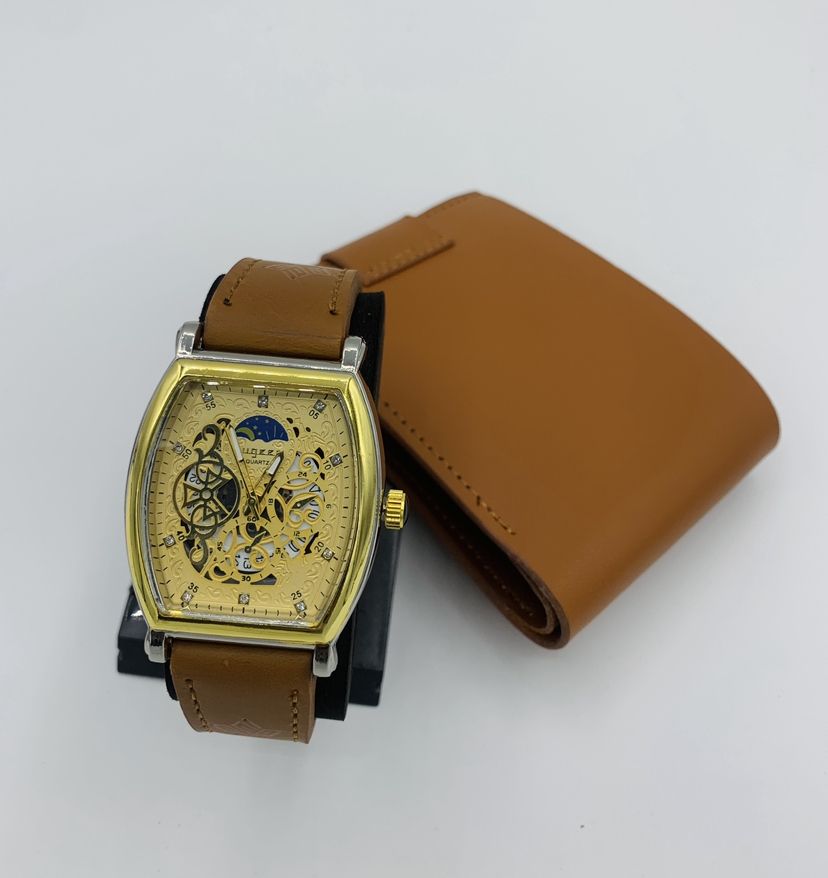 Business Classic Luxury Quartz Men's Wristwatch + Wallet