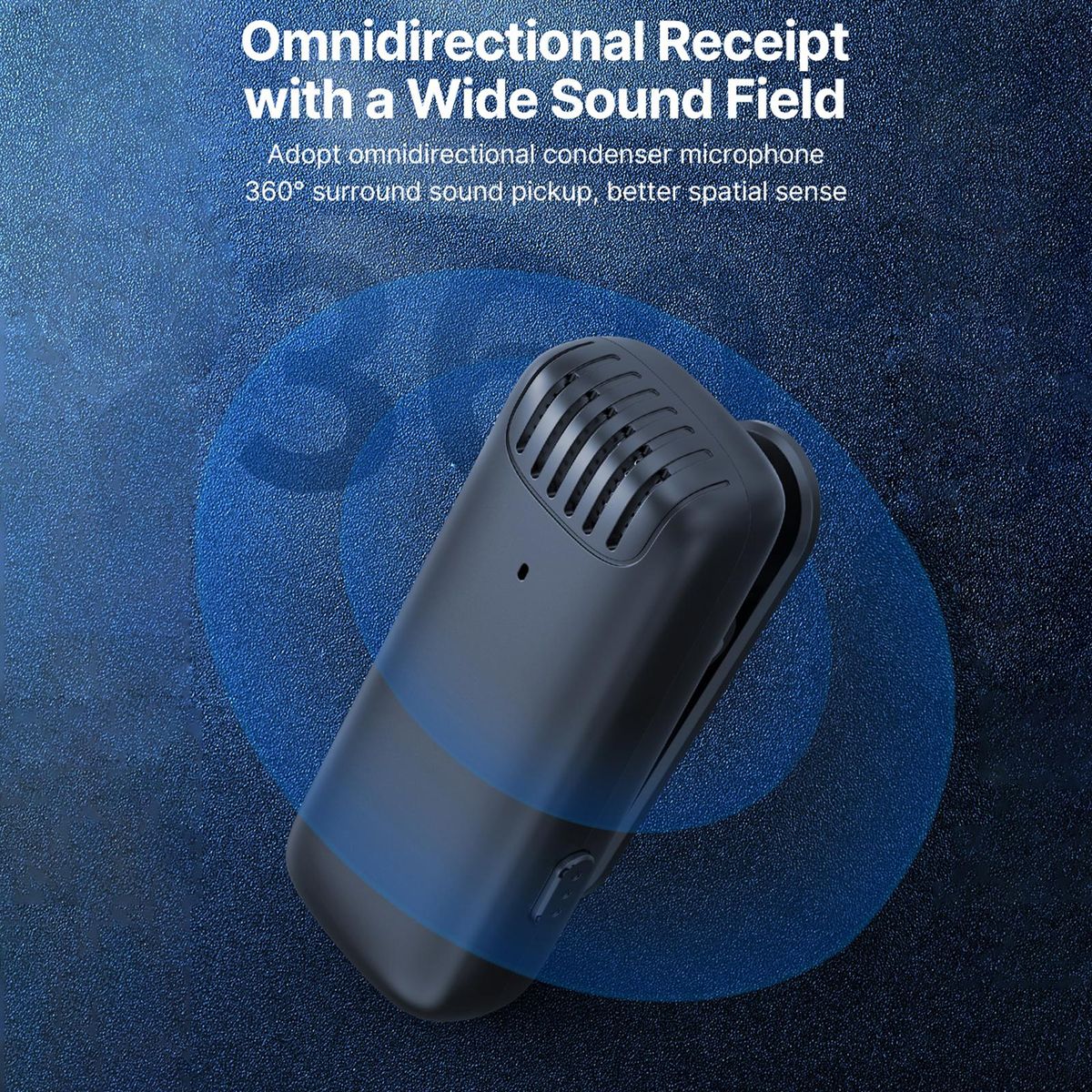 Ulanzi J11 Wireless Microphone System with 1 Mini Receiver & 1 Clip-on Microphones 20M/65ft Transmission Range Built-in Battery with Charging Case Replacement for iPhone 14/13/12/11 Series Smartphones