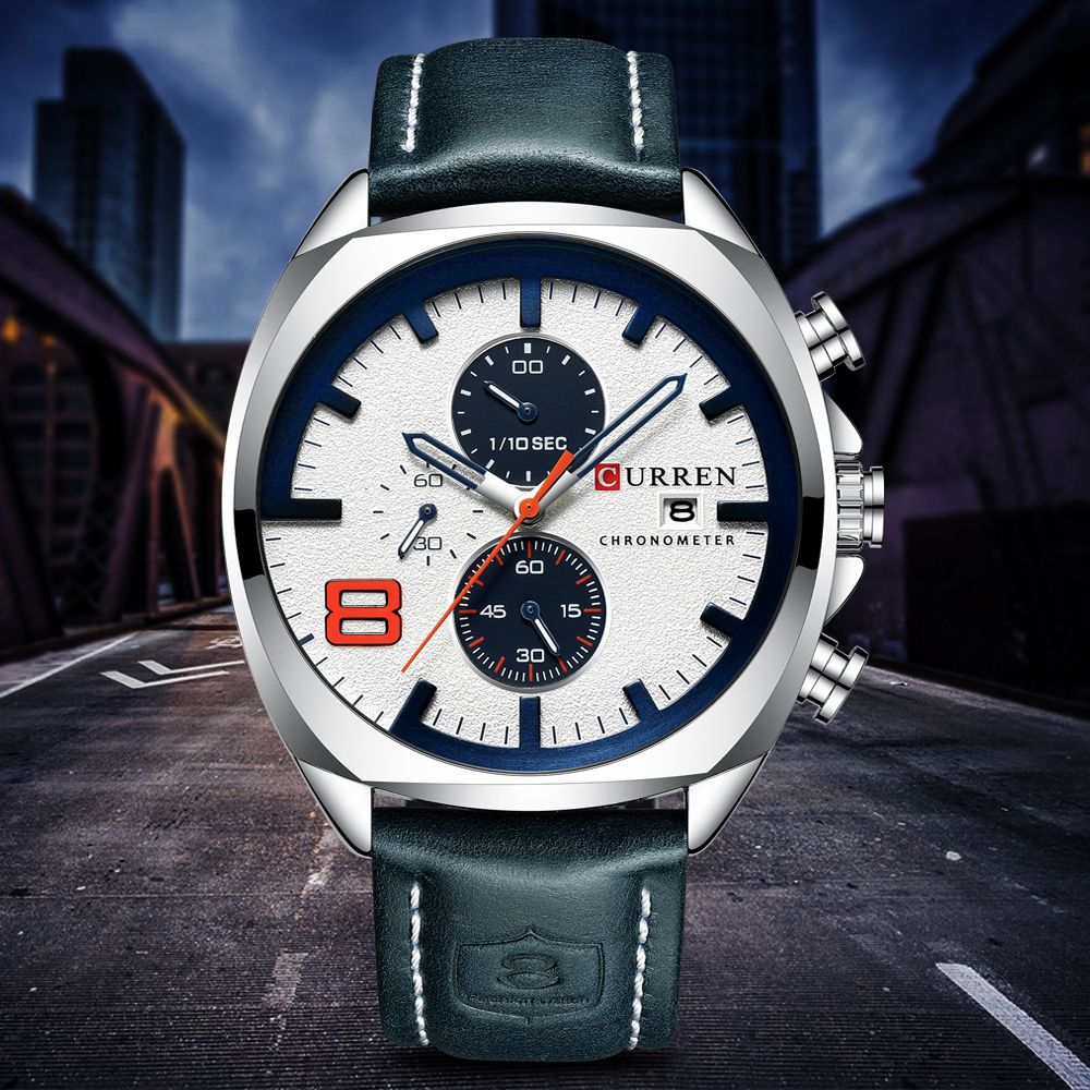 8324 Man Quartz Sport Watch Brand Fashion Casual Male
