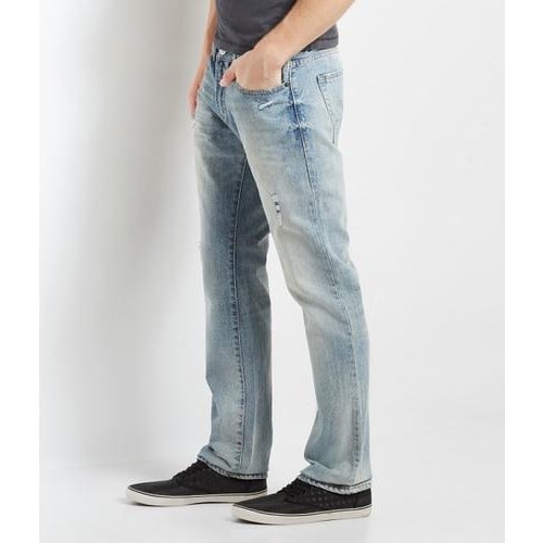 Straight Destroyed Light Wash Jeans