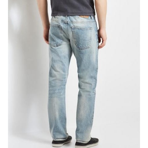 Straight Destroyed Light Wash Jeans