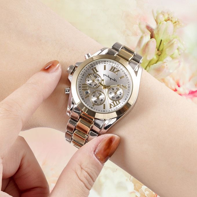 2 Pieces Of Couple Wrist Watch-Interval Gold
