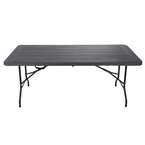 6 FT RECTANGULAR TABLE- BLACK ( By 8 Seater)