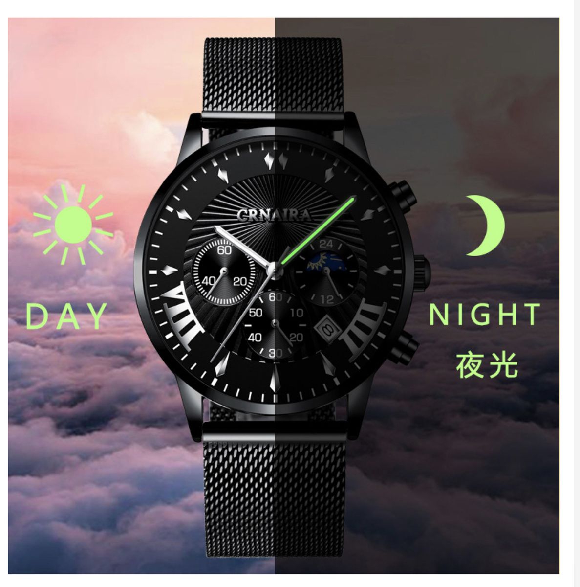 New Classic Men Fashion Wristwatch  - Black