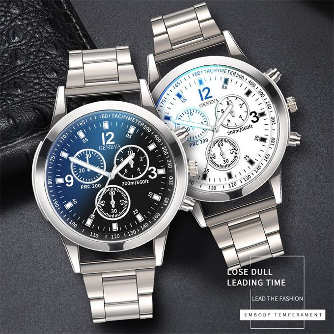 MenWatch Fashion    Watches Wristwatch Gift For Male-Silver Black