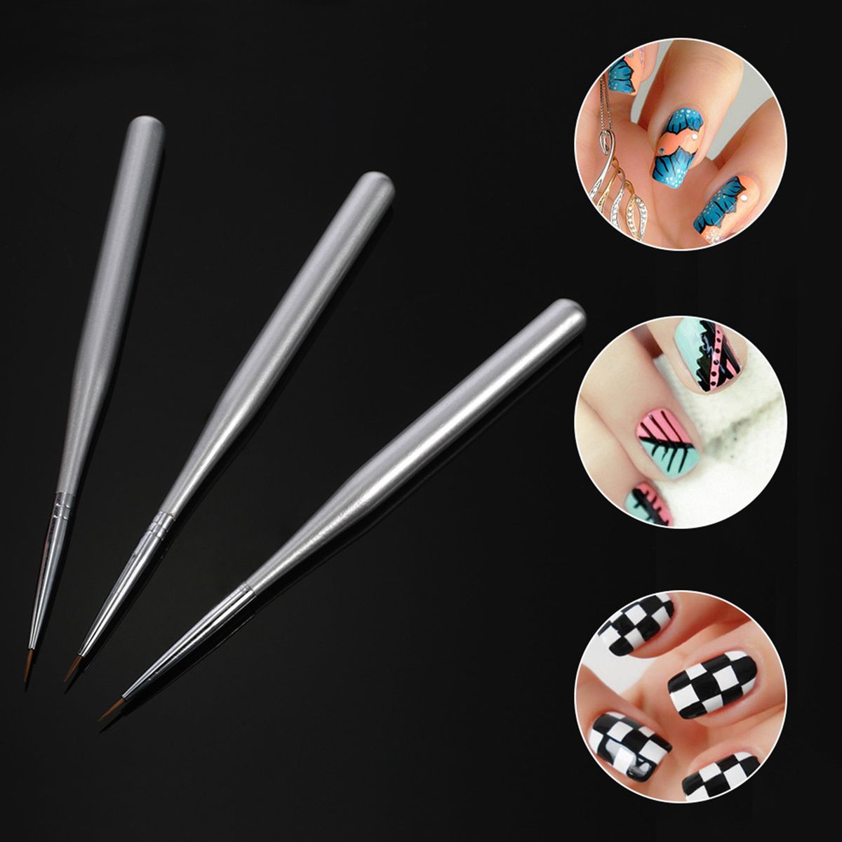 3pcs/set Professional Acrylic Nail Art Brush Set Nal Art