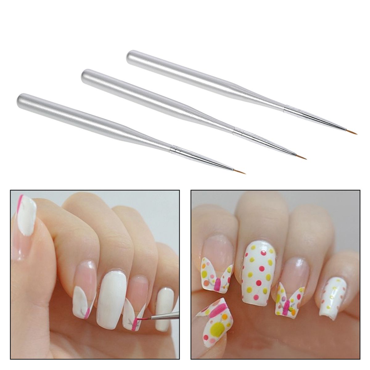 3pcs/set Professional Acrylic Nail Art Brush Set Nal Art