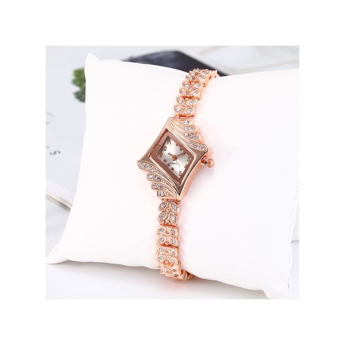 Women's Classic Studded Wrist Watch - Rose Gold