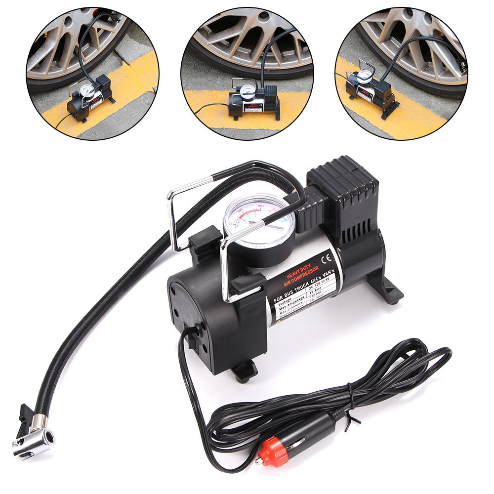 Universal High-Power Car Double-Cylinder Inflator Pump Air Compressor Inflator Portable Car Tire Pump Auto Accessories