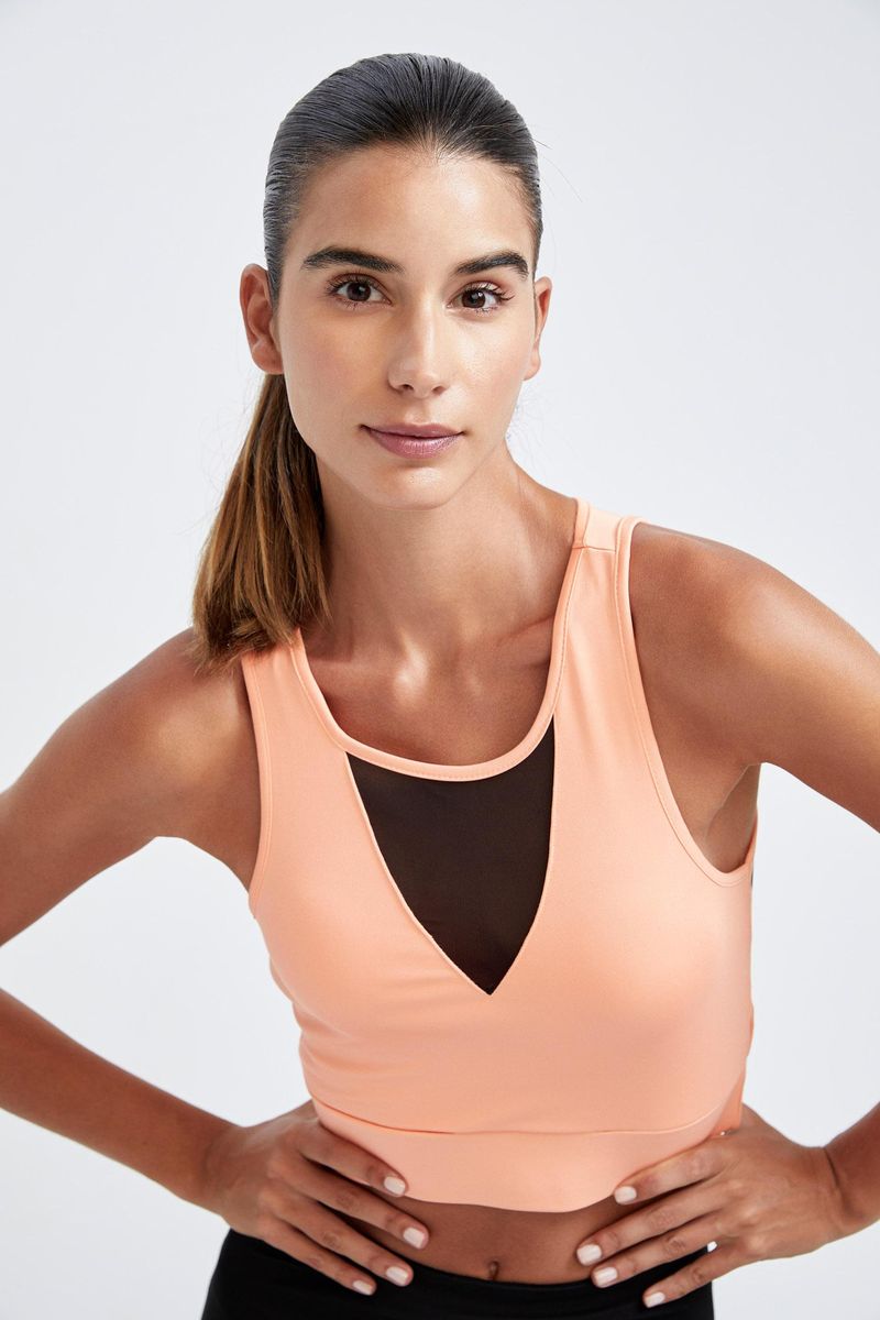 Woman Bralette Knitted Bra-Orange