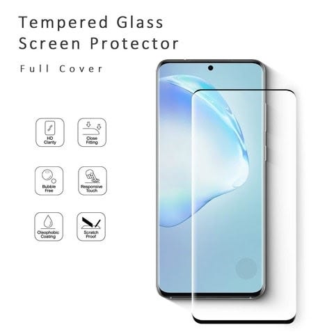 Tempered Glass Screen Protector For Samsung Galaxy S20 Ultra - Black