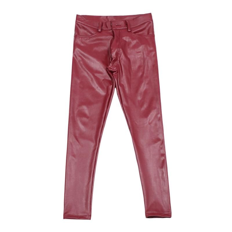 Latex tube pants for men Leggings of Synthetic Synthetic Large Size Informal For Motorcycle