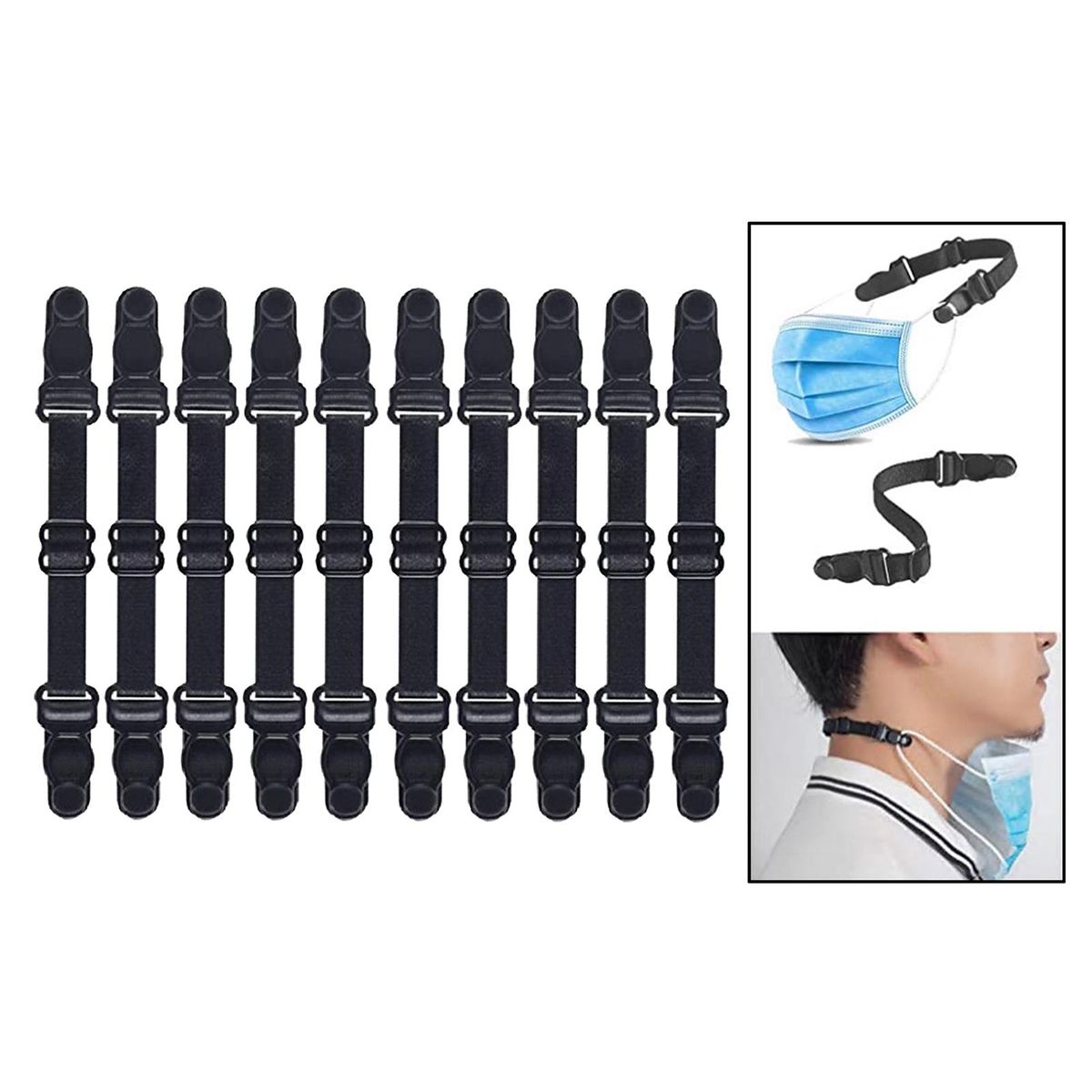 2x 10PCS  Extender Ear Hook Ear Strap Extension  Clips