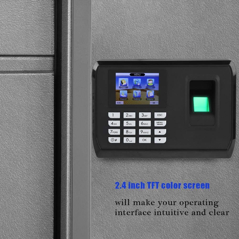 Biometric Fingerprint Attendance Machine Time Clock Recorder