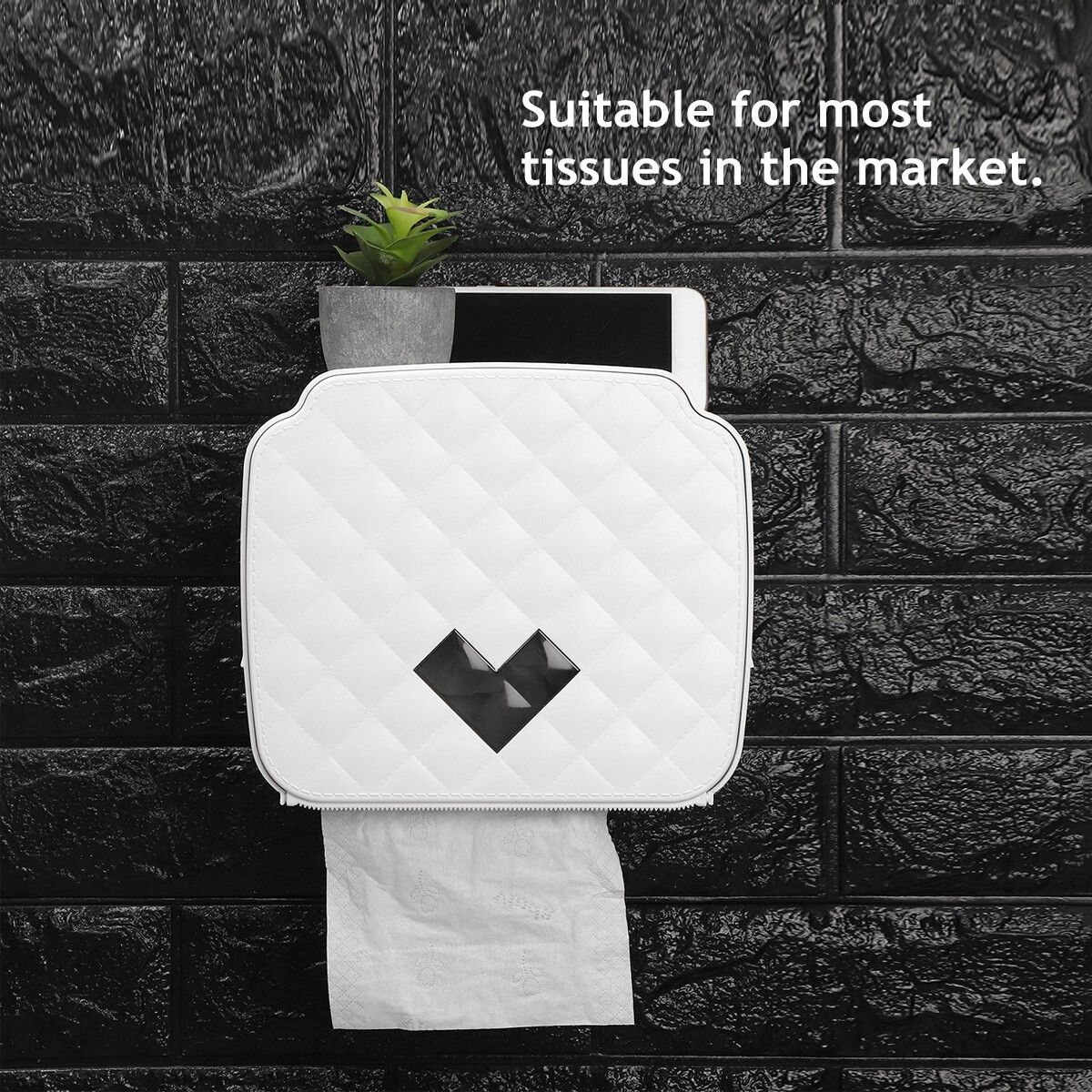 Double Toilet Tissue Box Toilet Double-layer Storage Rack Drawer Tray Punch-free Waterproof Wall-mounted Paper Roll Toilet Paper Holder Waterproof Wall-mounted Toilet Paper Box Tissue Tray Bathroom Shelf For Bathroom Kitchen 
