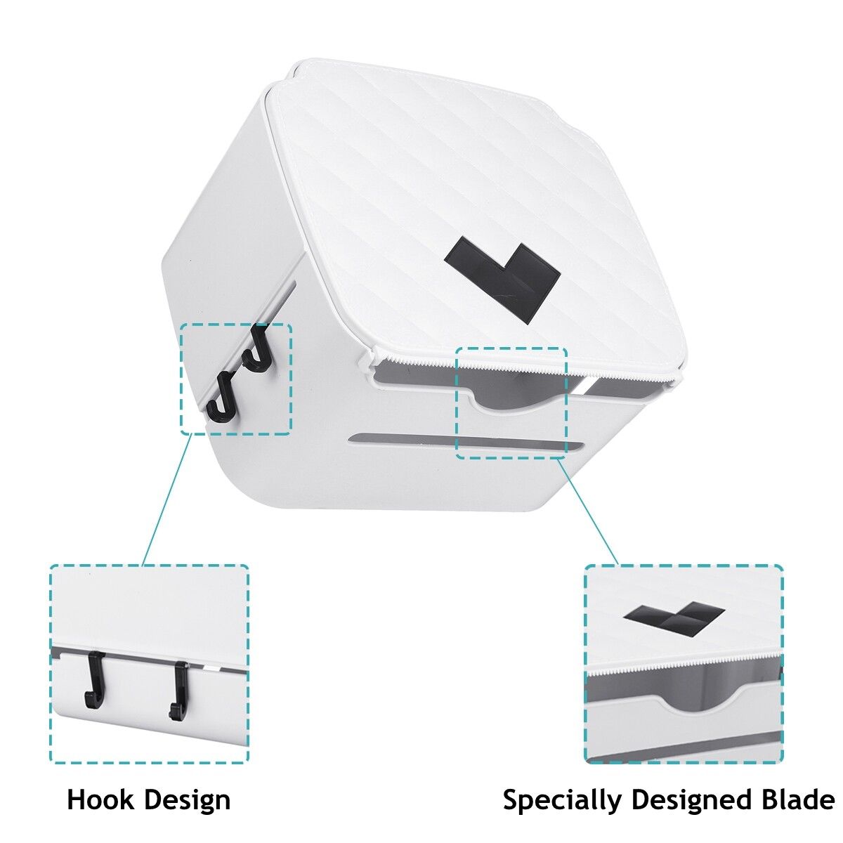 Double Toilet Tissue Box Toilet Double-layer Storage Rack Drawer Tray Punch-free Waterproof Wall-mounted Paper Roll Toilet Paper Holder Waterproof Wall-mounted Toilet Paper Box Tissue Tray Bathroom Shelf For Bathroom Kitchen 