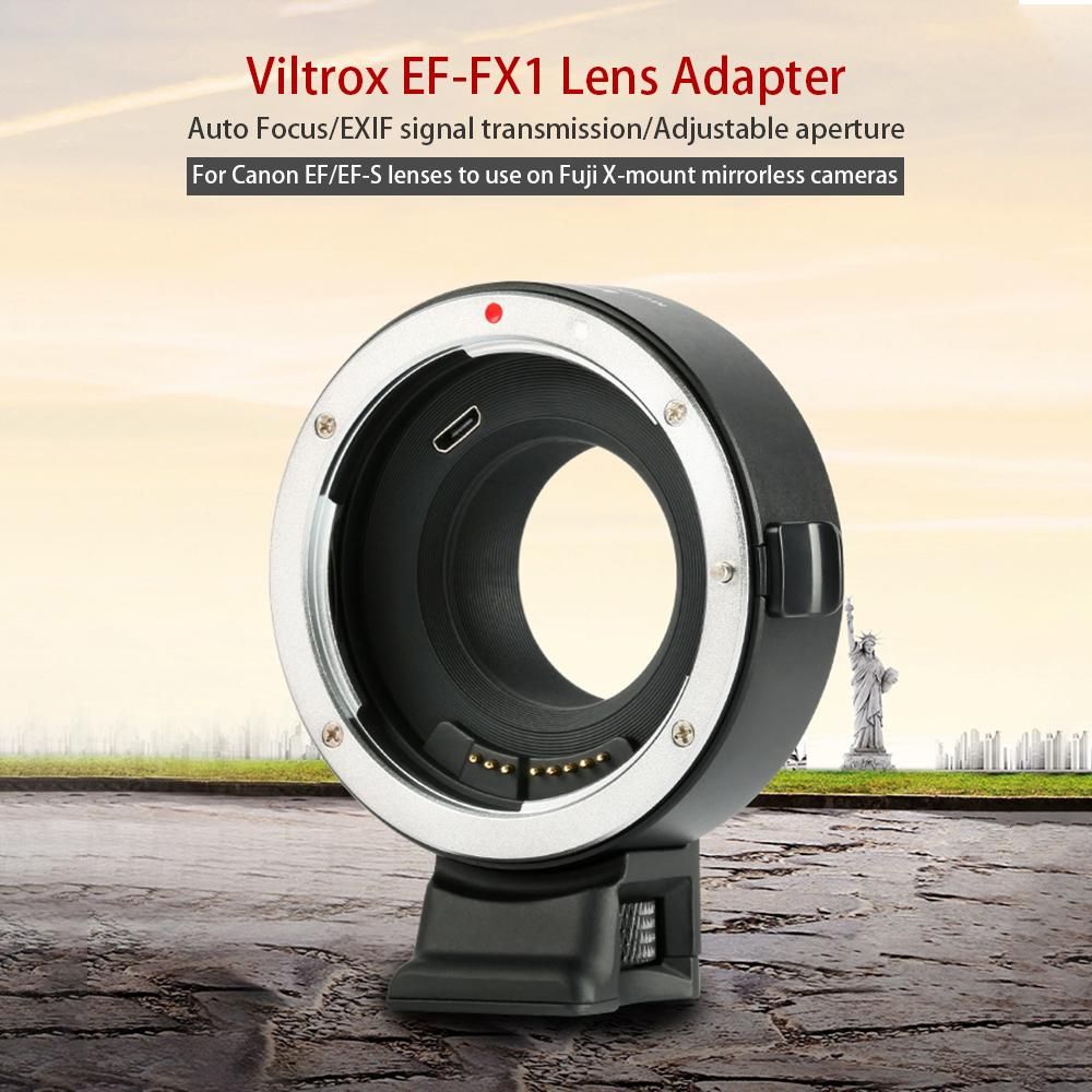 Viltrox EF-FX1 Auto Focus Lens Mount Adapter Replacement for Canon EF/EF-S Lens to Fuji X-Mount Mirrorless Cameras X-T1 X-T2 X-T10 X-T20 X-A1 X-A2 X-A3 X-A5 X-A10 X-A20 X-E1 X-E2 X-E3 X-E2S X-H1 X-PRO1 X-PRO2
