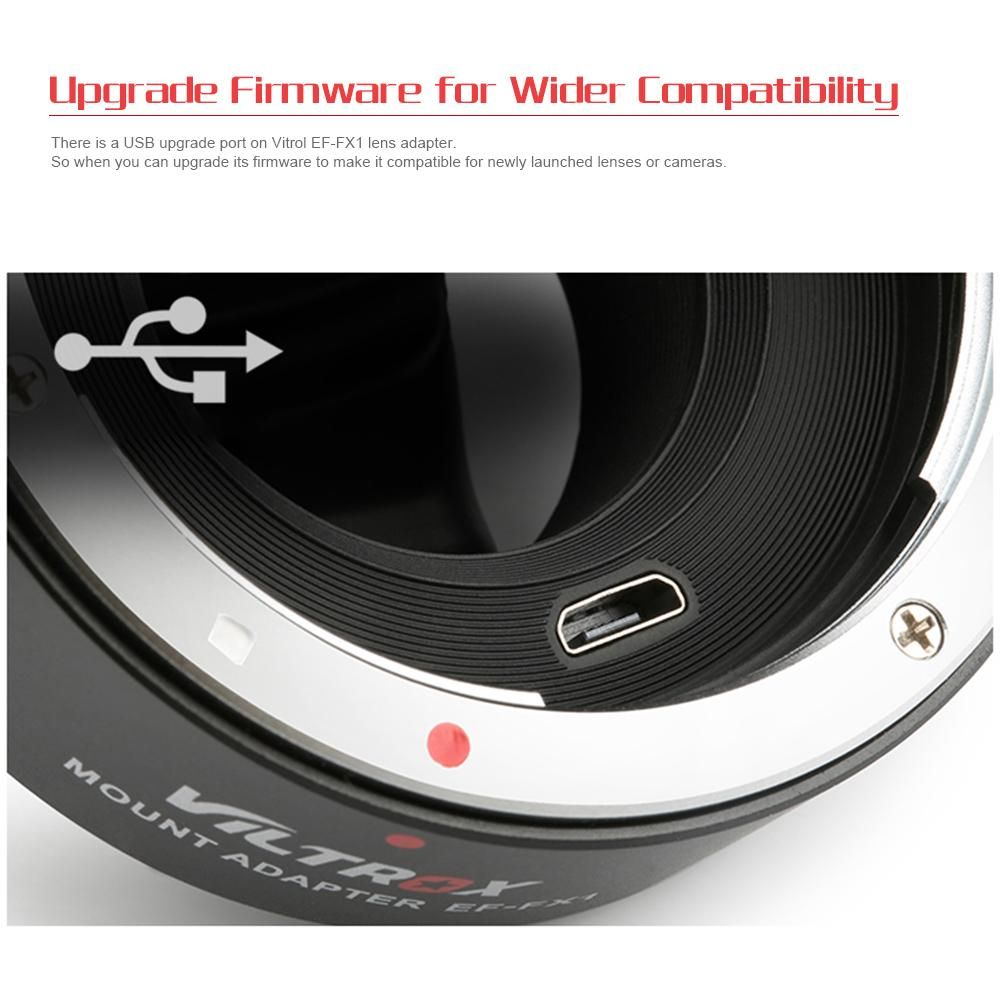 Viltrox EF-FX1 Auto Focus Lens Mount Adapter Replacement for Canon EF/EF-S Lens to Fuji X-Mount Mirrorless Cameras X-T1 X-T2 X-T10 X-T20 X-A1 X-A2 X-A3 X-A5 X-A10 X-A20 X-E1 X-E2 X-E3 X-E2S X-H1 X-PRO1 X-PRO2