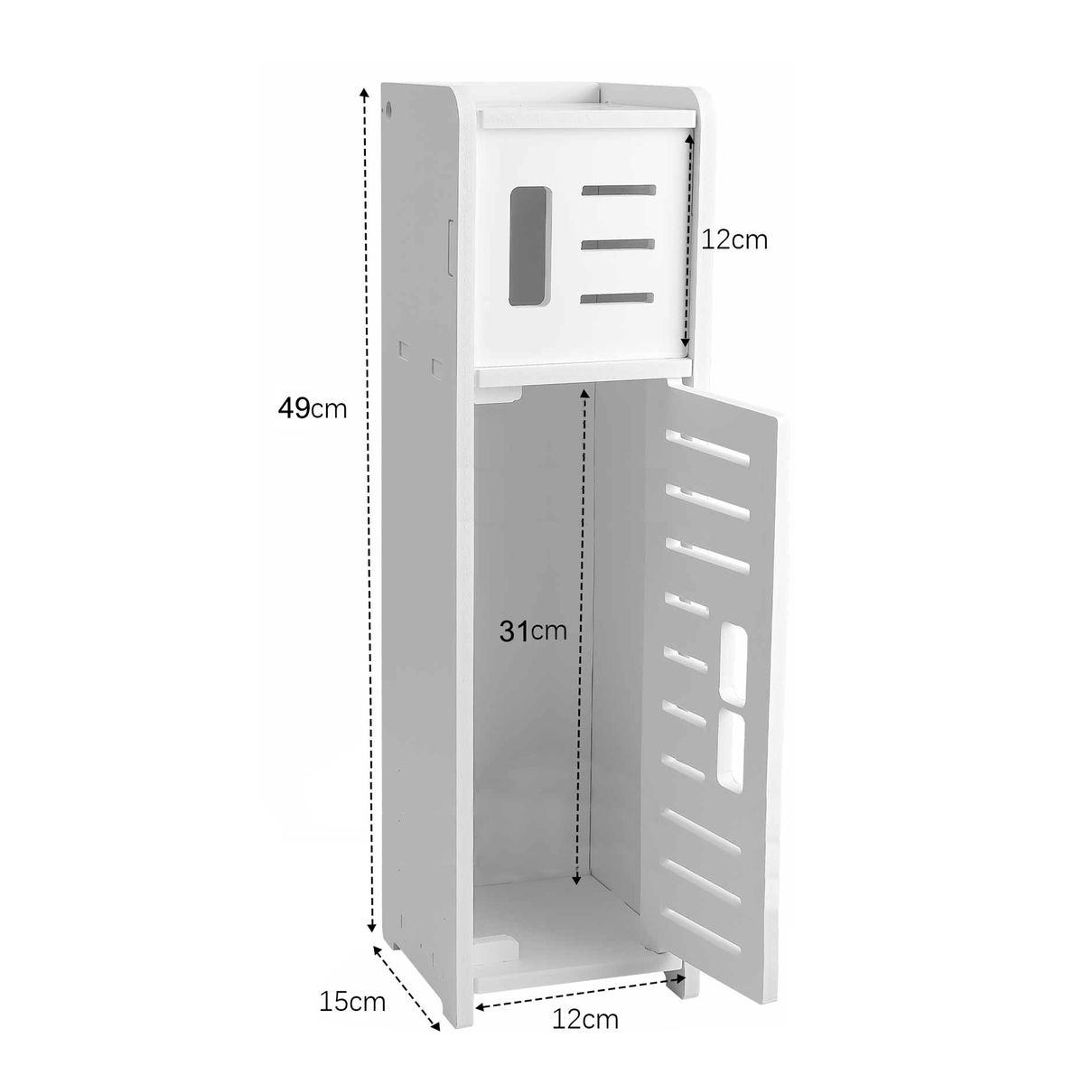 Small Toilet Paper Holder Stand, Bathroom Storage Cabinet For Small Space - AJ49