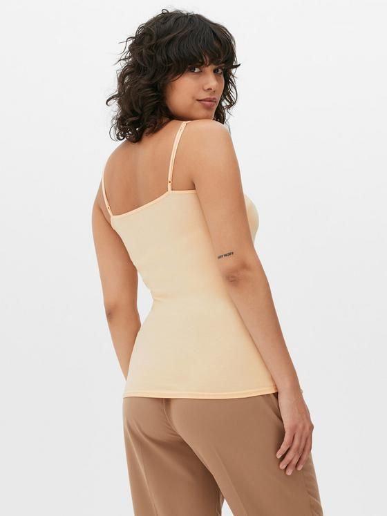 Adjustable Strap Stretch Camisole- Peach