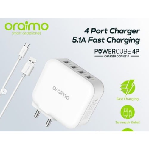 Powercube 4p 5.1a Charger Ocw-u81f- White