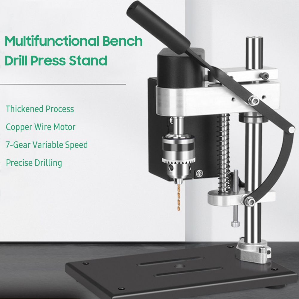 Mini Bench Drill Press Stand Kit With Vise, Extension Rod,