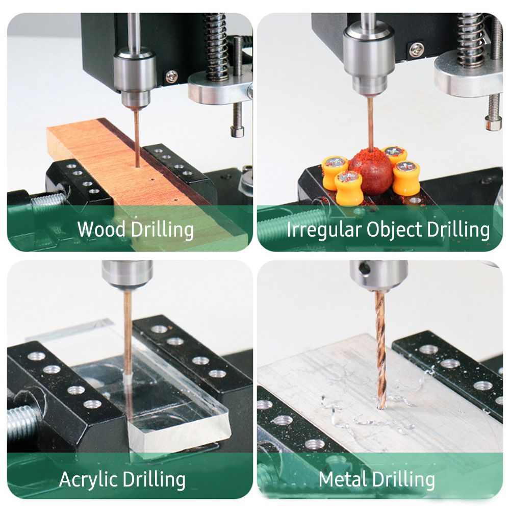 Mini Bench Drill Press Stand Kit With Vise, Extension Rod,