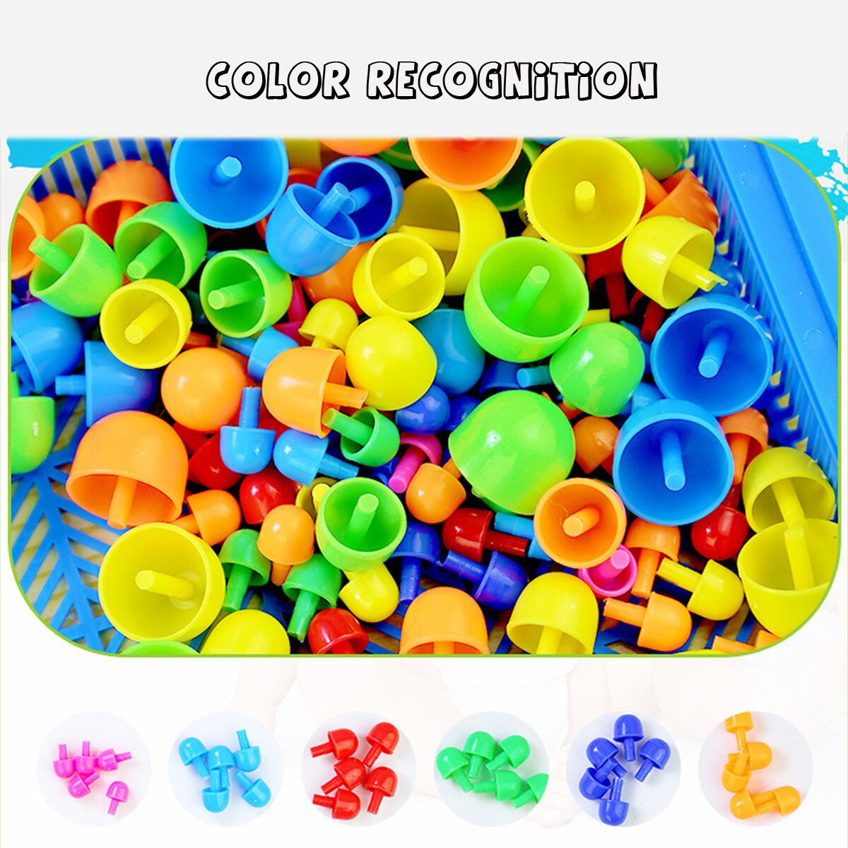 296Pcs Kids Pegs Board Educational Toys Children Puzzle Learning Creative Gift