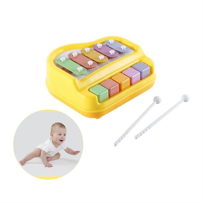 Musi Al Toy Edu Ational Piano Musi Toy With Two Piano Sti Ks For Baby Kids-yellow