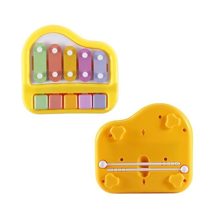 Musi Al Toy Edu Ational Piano Musi Toy With Two Piano Sti Ks For Baby Kids-yellow