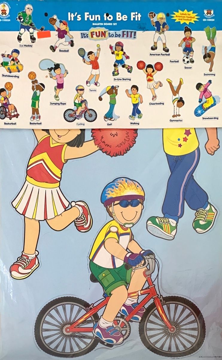 CARSON DELLOSA BIG BULLETIN BOARD SET: IT'S FUN TO BE FIT