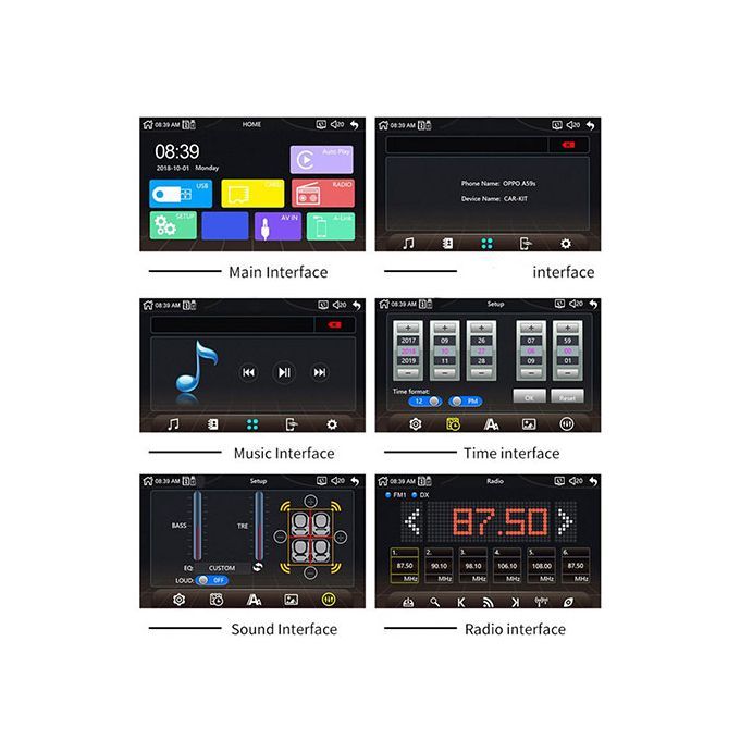 Carplay HD Car Video MP4/MP5 Player Bluetooth Call Car MP3 U Disk Radio