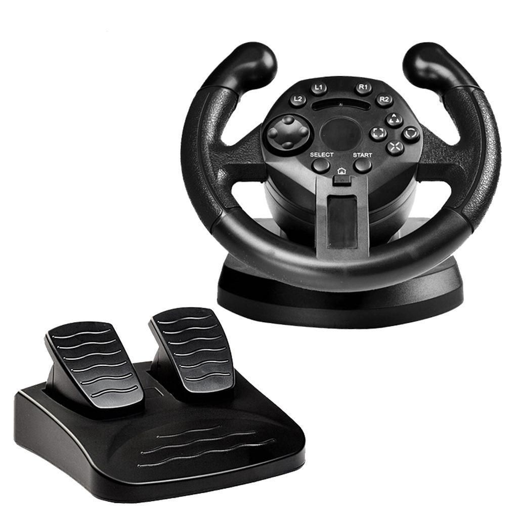 Gaming Vibration Racing Steering Wheel And Brake Pedals Kit For PS3