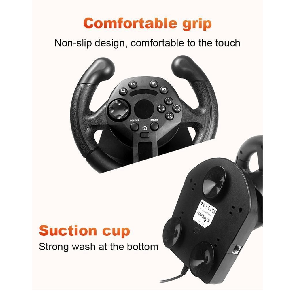 Gaming Vibration Racing Steering Wheel And Brake Pedals Kit For PS3