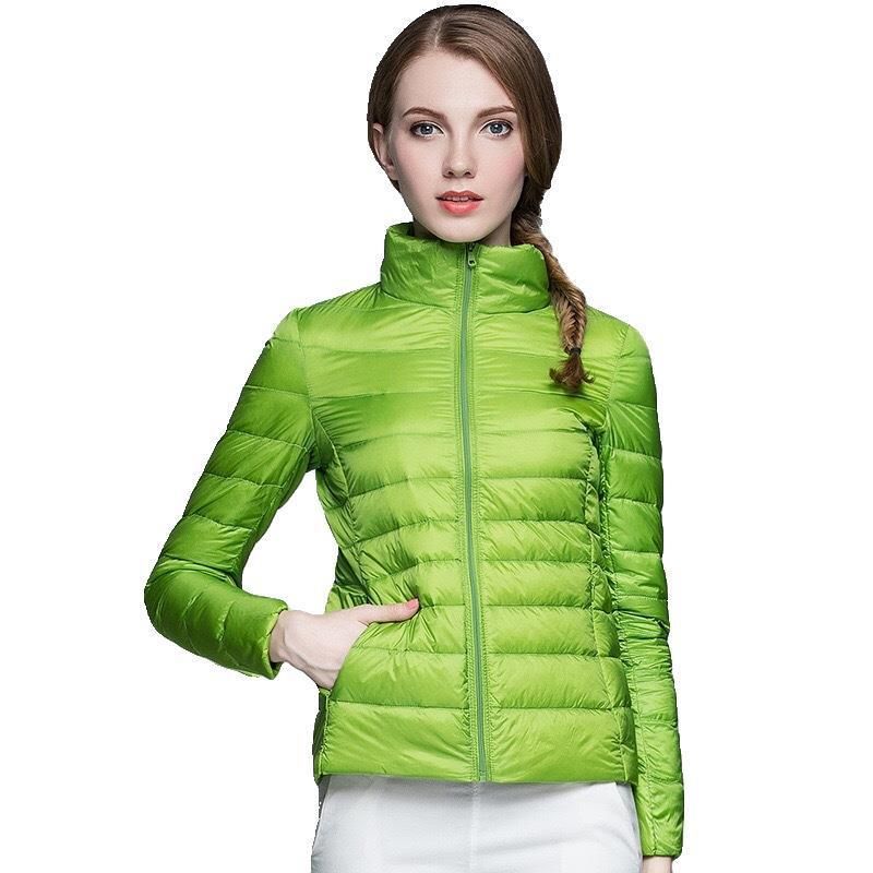 Lightweight down jacket women's short autumn and winter slim fitting standing collar women's