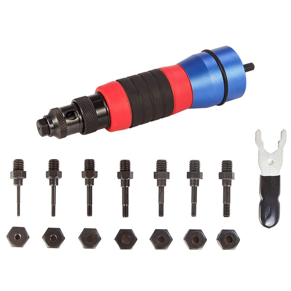 Electric Rivet Gun Head Set With Rubber Coating Versatile