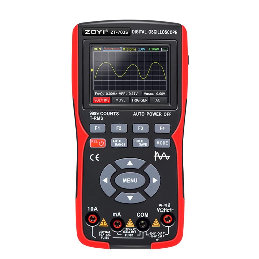 2in1 Digital Oscilloscope Multimeter 48MSa/s Sampling Rate 10Mhz Bandwidth 9999 Counts True RMS 2.8inch IPS Color Display Multimetro