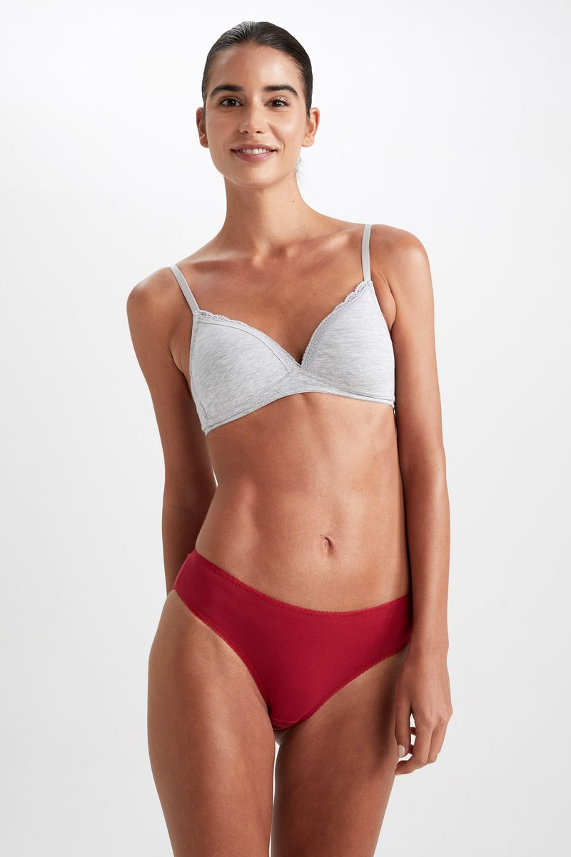 Women-3-Pack Brief Underwear Package Slip-Ruby Red