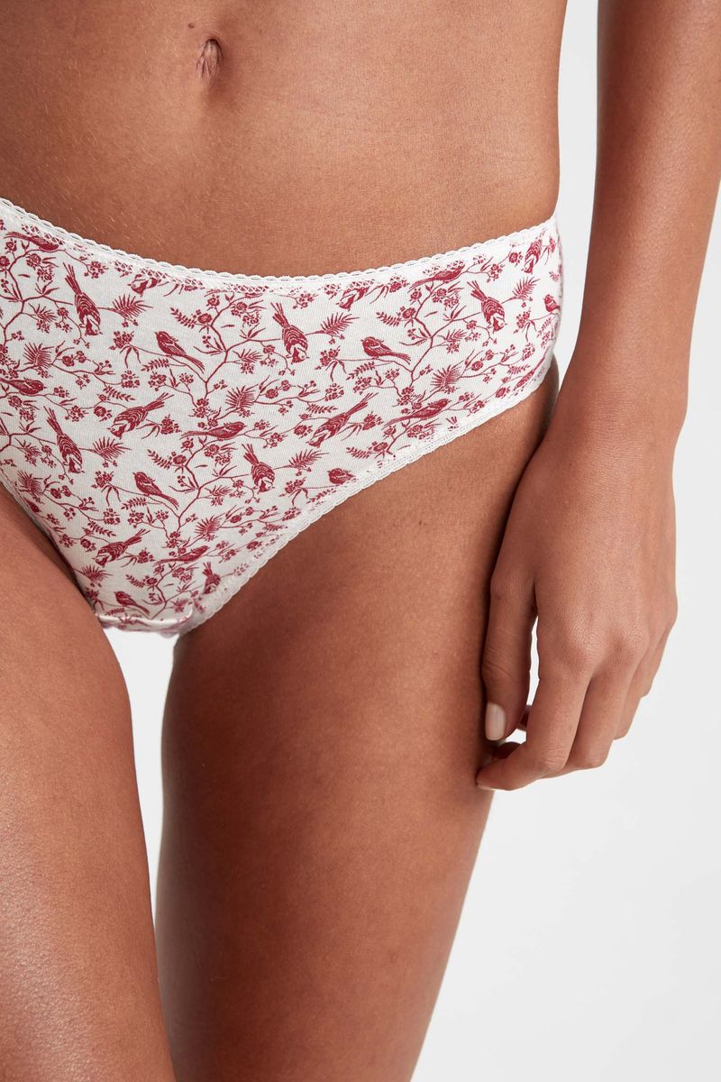Women-3-Pack Brief Underwear Package Slip-Ruby Red